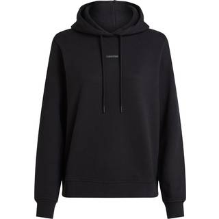 Cotton Terry Logo Hoodie - Black - S