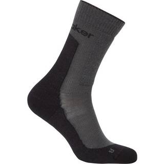 Icebreaker Women's Merino Hike+ Medium Crew Vandresokker Damer størrelse M farve grå/sort