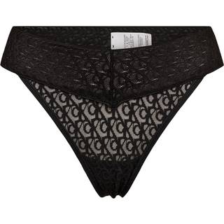 Low Rise Thong - Icon Logo Lace - Black - M