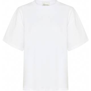 My Essential Wardrobe Siammw Back Logo Tee Toppe & T-Shirts 10705102 Bright White (LARGE)