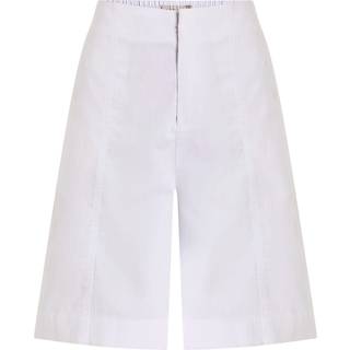 Cotton Linen Twill Shorts - White - 30