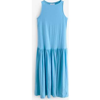 Next Ærmeløs Drop Waist 100% Bomuld Rund hals Midi Kjole - EU 44 (UK 16)