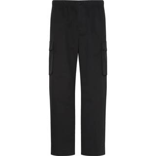Straight Cotton Cargo Pants - Black - XL