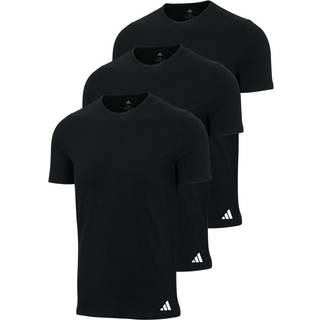 adidas 3-pak Active Core Cotton Crew Neck T-Shirt - Black-2 - Large