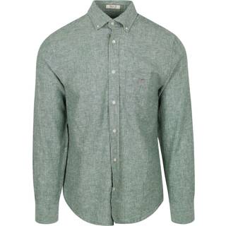 GANT Herre Regular fit skjorte af bomuld og hør (M)