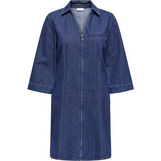 Sally Zip Denimkjole, Dark Blue Denim, XS