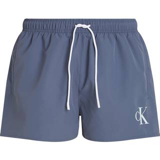Short Drawstring Swim Shorts - CK Monogram - Grey - XXL
