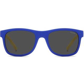Polaroid Børn PLD 8020/S DCD/M9 Solbriller Plast Blå Grå Firkantet Polariseret