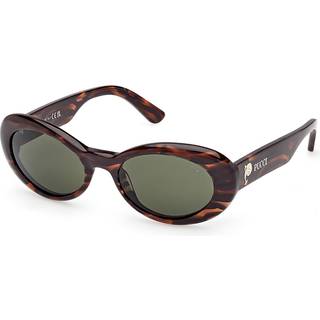 Emilio Pucci Kvinde EP0234 56N Solbriller Acetat Havana Grøn Rund Normal