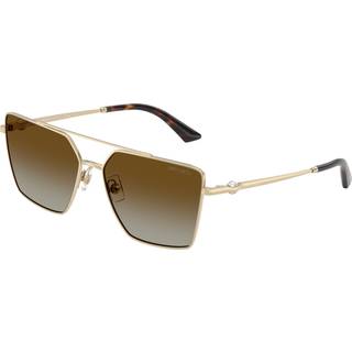 Jimmy Choo Kvinde JC4016HB 3006T5 Solbriller Metal Guld Brun Firkantet Polariseret Skygge