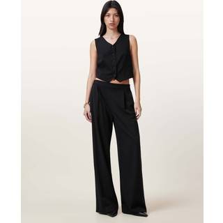 All Saints AllSaints Black Aleida Black Wide Leg Tailored Trousers
