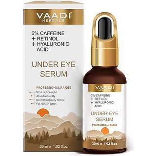 Vaadi Herbals Under Eye Serum med 5% koffein & retinol & hyaluronsyre - 30ml