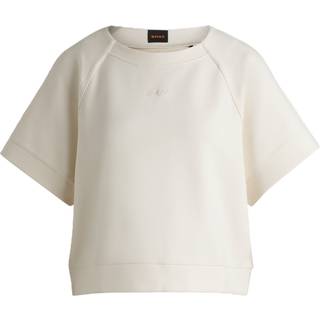 T-shirt med jersey på indersiden og broderet logo