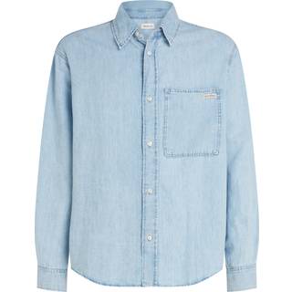 Cotton Linen Denim Shirt - Denim - XL