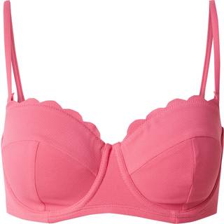 Hunkemöller Polstret bikinitop med bøjle Scallop Størrelse E + pink - 75C