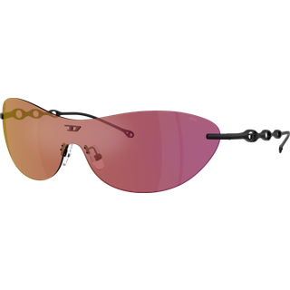 DIESEL Unisex DL1006 109/D0 Solbriller Metal Sort Violet Rund Spejlet