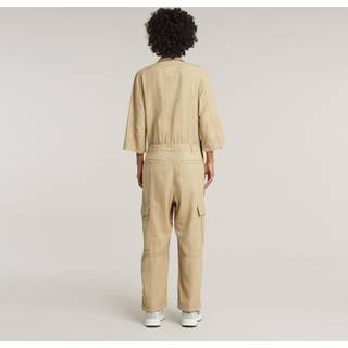 Wrap Jumpsuit - Beige - Women