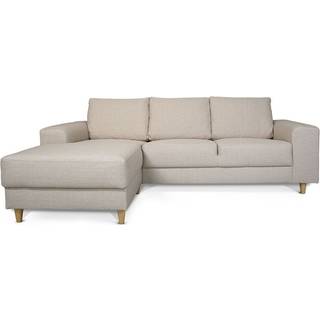 Nordic sofa med chaiselong venstrevendt lys beige.