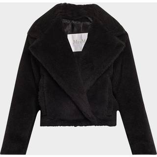 Max Mara Oggeri alpaca, wool, and silk teddy coat - black - XL