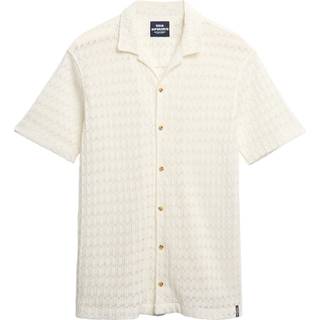 Superdry SUPERDRY White SUPERDRY Knitted Texture Shirt