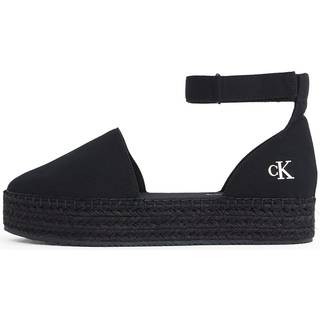 Canvas Platform Espadrilles - Black - 41