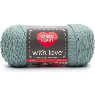 Rött hjärta med kärleksgarn fast salig