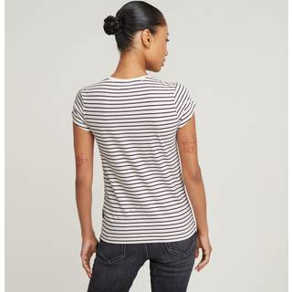 Stripe Eyben Slim V-Neck Top 2.0 - Multi color - Women