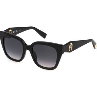 Furla Kvinde SFU812 700 Solbriller Acetat Sort Røg Firkantet Normal Skygge