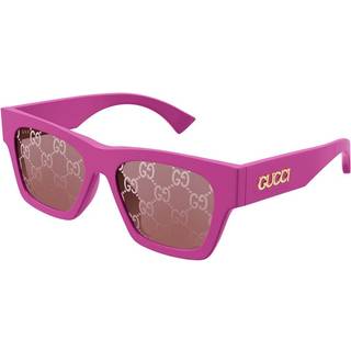 Gucci Kvinde GG1835S 004 Solbriller Acetat Fuchsia Rød Firkantet