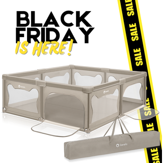 Lionelo WILLOW XL Kravlegård  til Barn & Baby, Beige Sand