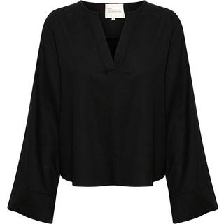 DiasMW Linen Bluse, Black, 36