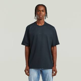 Center Chest Logo Loose Boxy T-Shirt - Dark blue - Men