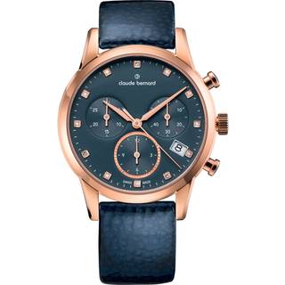 Claude Bernard 10231-37R-BUIPR1 Damenuhr Classic Chronograph 35mm 5ATM