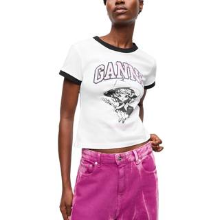 Basic Jersey Witch Small T-Shirt T4156 - Bright White - GANNI - Hvid L