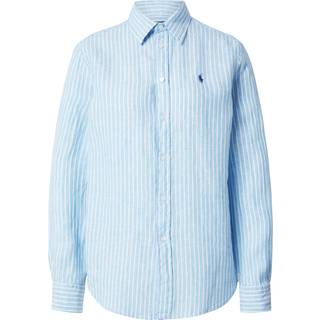 Polo Ralph Laurentil kvinder. 211970691004 Blå hørskjorte (M), Casual, Linned, Lange ærmer