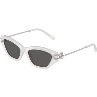 Tiffany Kvinde TF4231U 8437S4 Solbriller Acetat Hvid Grå Cat Eye Normal