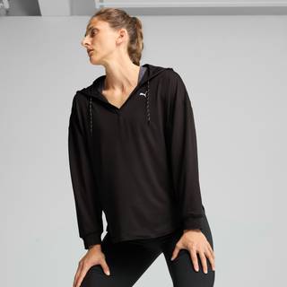 Women&#39;s Puma CLOUDSPUN Lightweight Hoodie, Black, Size XS, Clothing - Black - XS