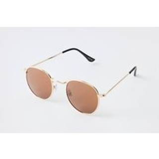 Mens Gold Aviator Square Sunglasses