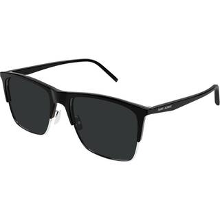Saint Laurent SL 768/F Asian Fit 002 57 Solbriller Mænd Black - Silver - 57mm