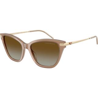 Emporio Armani Kvinde EA4251 6263T5 Solbriller Acetat Brun Brun Cat Eye Polariseret Skygge