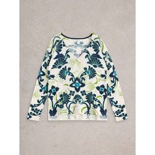 White Stuff White Stuff Blue Naria Print Jumper