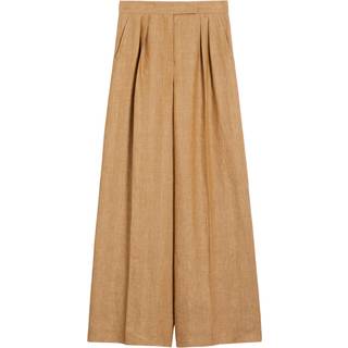 Max Mara Rauche linen wide-leg pants - brown - L