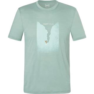 super.natural The Wave Tee Merino-shirt Herrer størrelse 46 - S farve turkis