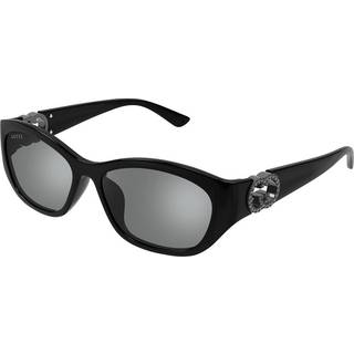 Gucci GG1826SK Asian Fit 004 57 Solbriller Kvinder Black - Black - 57mm