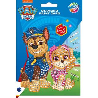 PAW Patrol diamantmaleri kort med kuvert - store diamanter