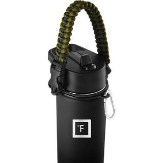 Jernkolbe Paracord -h?ndtag - Passer til brede mundvandsflasker - Holdbart b?rer Sikker tilbeh?r Overlevelse af Survival Strap Safety Ring and Ca