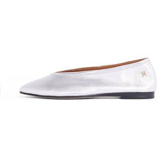 Metallic Leather Ballerinas