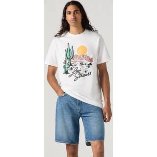 Levi's Levi's White Western Graphic Crewneck 100% Cotton T-Shirt
