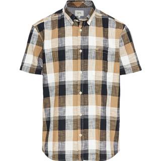 camel active Herren Kurzarmhemd blau,braun gestreift