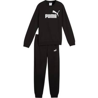 Men&#39;s Puma Essentials No. 1 Logo Crew Shirt Sweat Suit Youth, Black, Size 13-14Y, Clothing - Black - 13-14Y